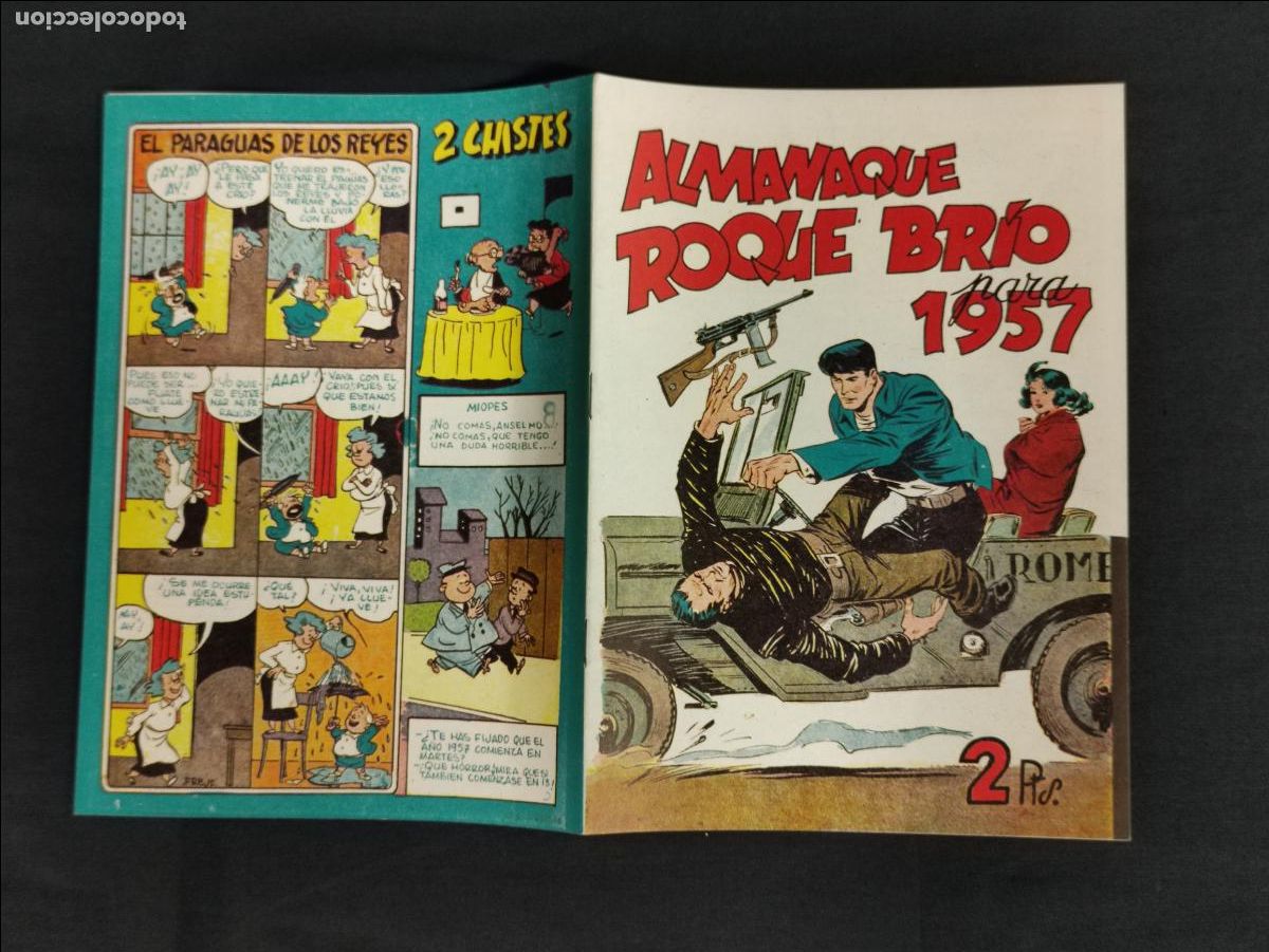 Tebeos: FACSIMIL - ROQUE BRIO - ALMANAQUE 1957 - Foto 1