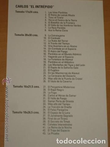 Tebeos: CARLOS EL INTREPIDO COMPLETA 43 NUM. EN 4 FORMATOS REEDICION - Foto 2
