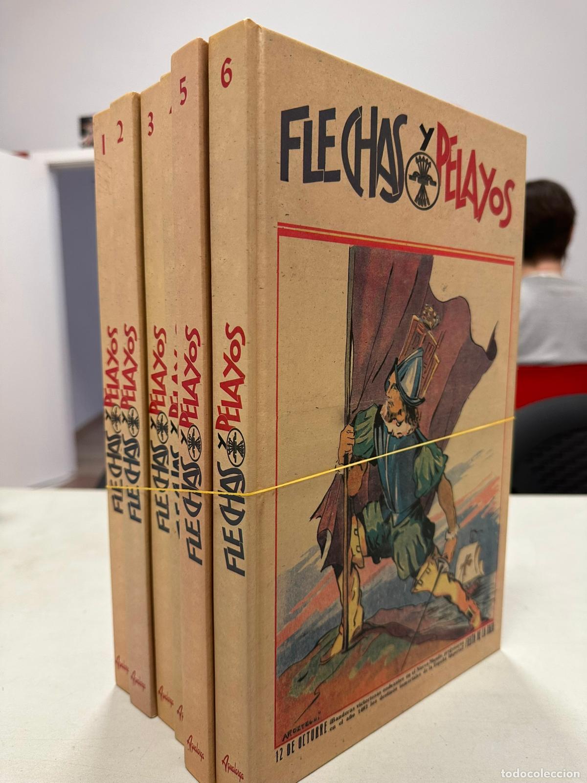Tebeos: FLECHAS Y PELAYOS. 6 TOMOs. AGUALARGA EDITORES 2000. - Foto 1