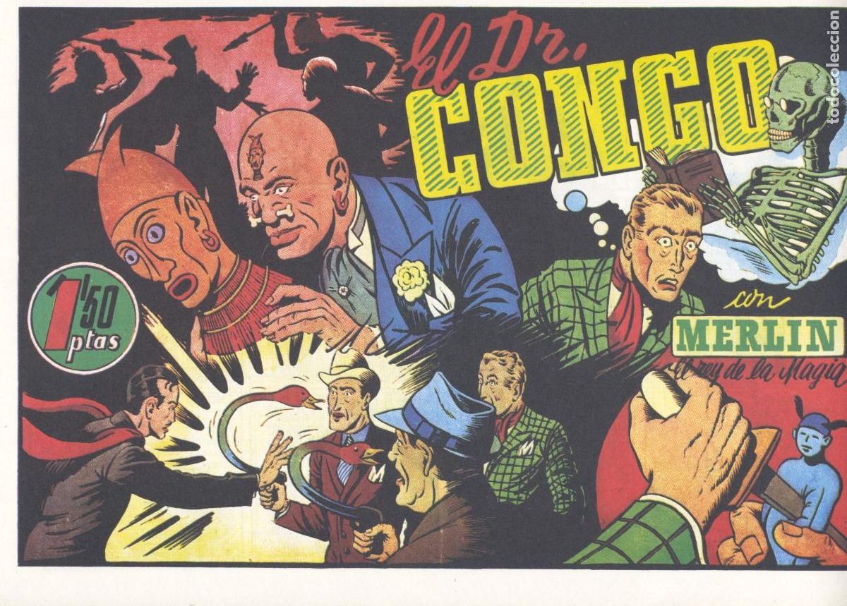 Tebeos: MERLIN EL MAGO (MANDRAQUE). EL DR. CONGO. HISPANO AMERICANA. J. ESTEVE - Foto 1