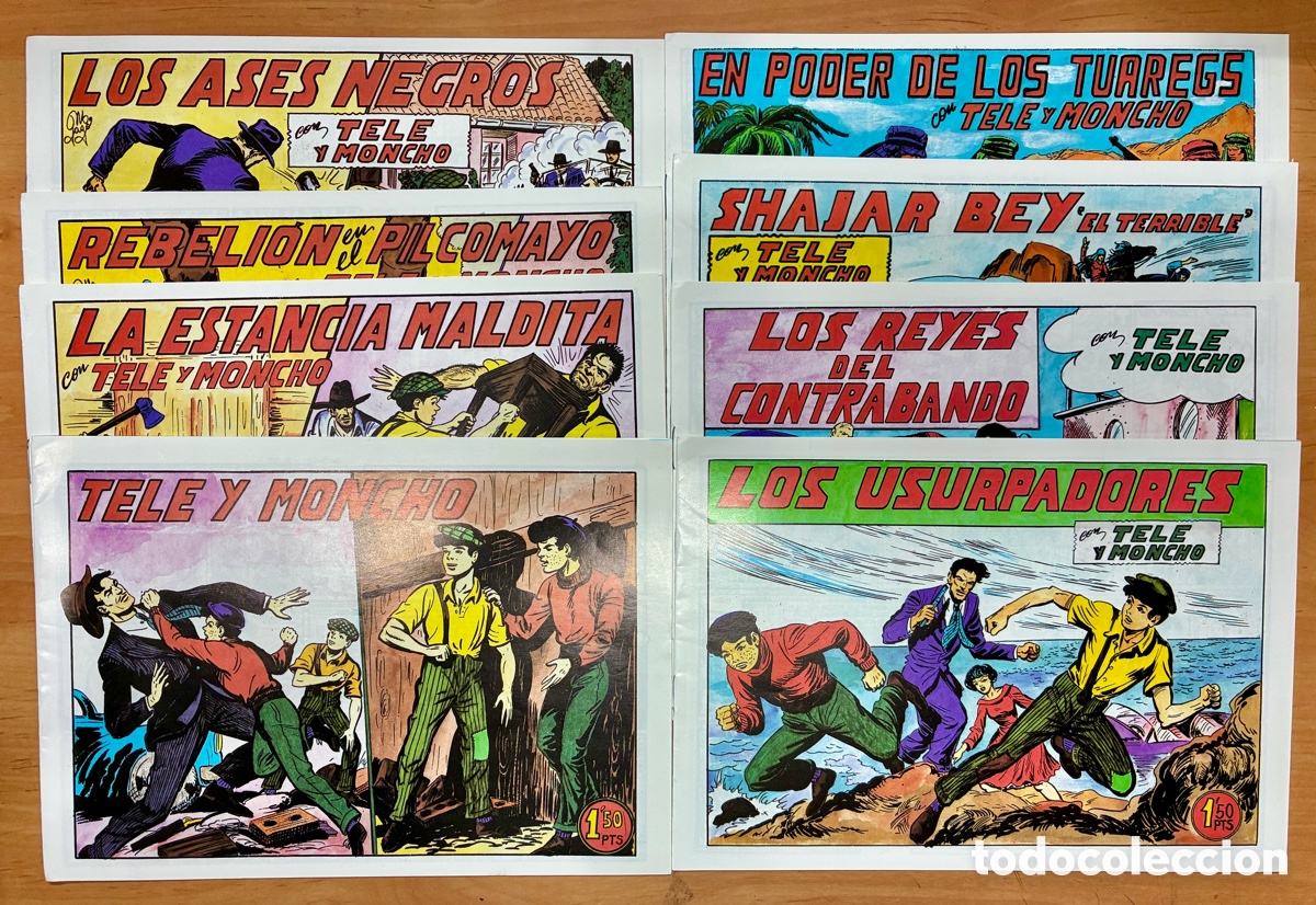 Tebeos: COLECCION COMPLETA COMICS REEDICION TELE Y MONCHO 8 EJEMPLARES - Foto 1