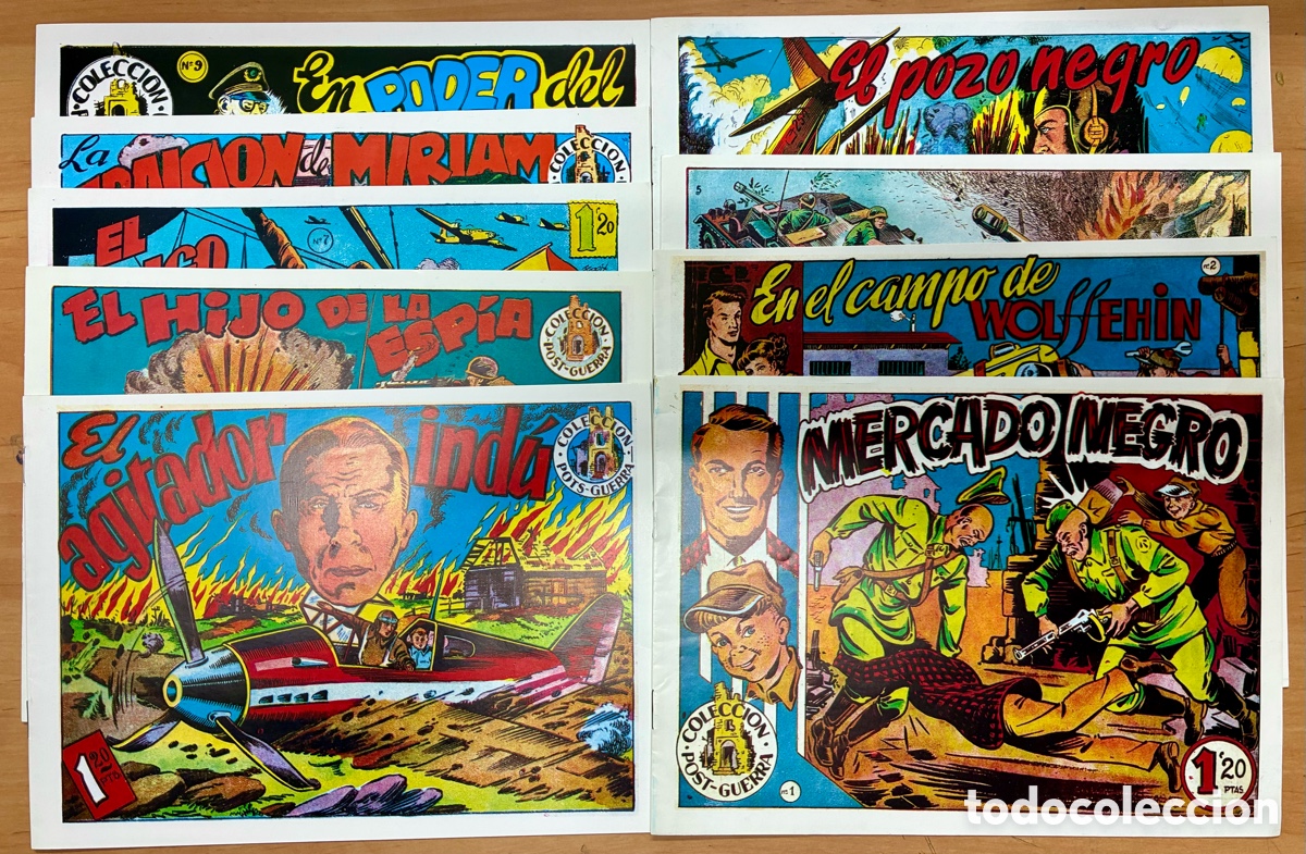 Tebeos: COLECCION COMPLETA COMICS REEDICION COLECCION POST GUERRA 9 EJEMPLARES - Foto 1