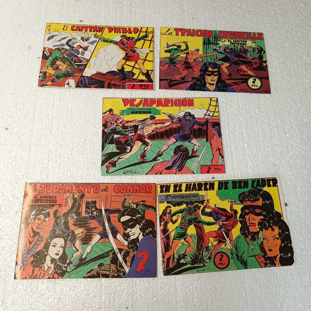Tebeos: COMIC EL CAPITAN DIABLO. COMPLETA 5 TOMOS. REEDICION. - Foto 2
