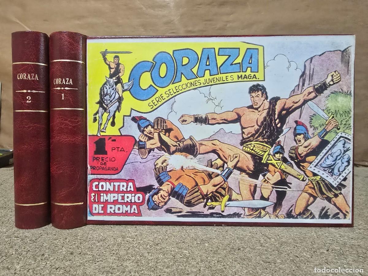 Tebeos: Coraza.Completa.64 Tebeos en dos Tomos.Maga.Facsimil - Foto 1