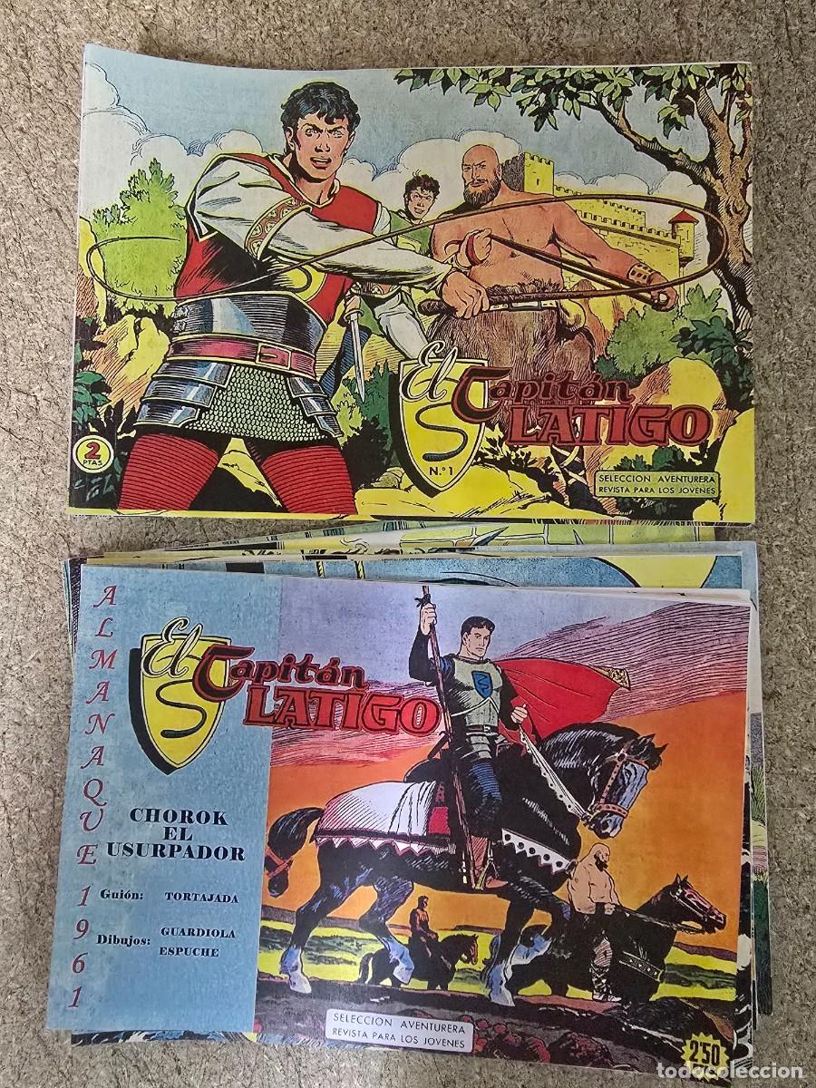 Tebeos: El Capitan Latigo.Completa 24 Tebeos + Almanaque 1961.Valenciana.Facsimil
