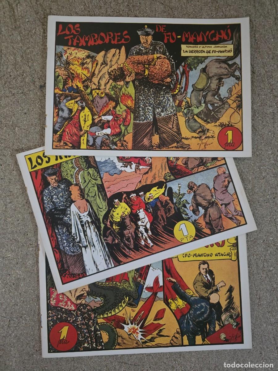 Tebeos: Los Tambores de Fu-Manchu.Completa 3 Tebeos.Valenciana.Facsimil