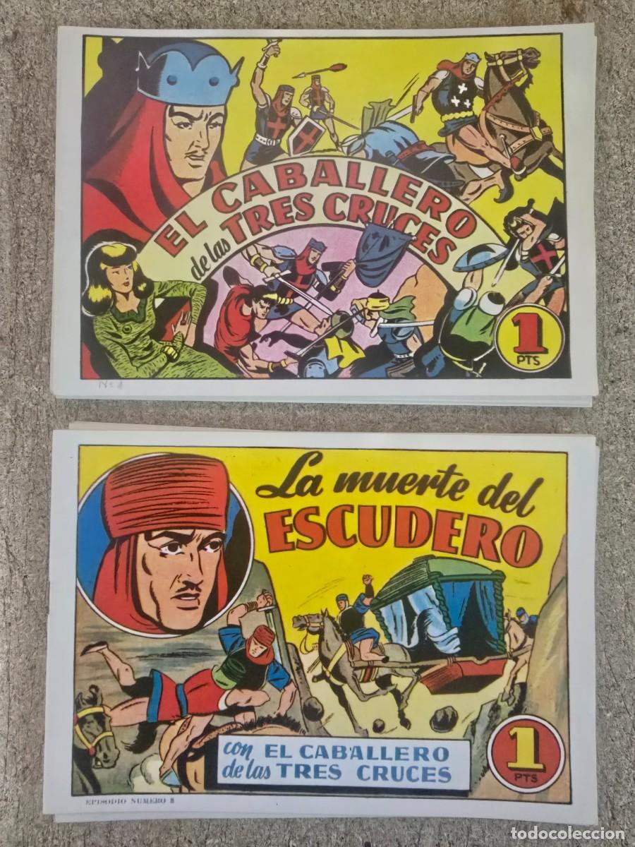 Tebeos: El Caballero de las Tres Cruces.Completa.17 Tebeos.Bruguera.Facsimil