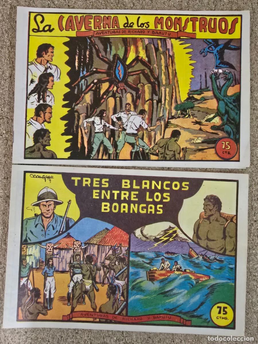 Tebeos: Aventuras de Richard y Bakutu.Completa 2 Tebeos.Valenciana.Facsimil