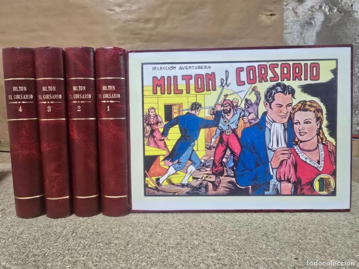 Tebeos: Milton el Corsario.Completa 130 Tebeos en cuatro Tomos.Valenciana.Facsimil