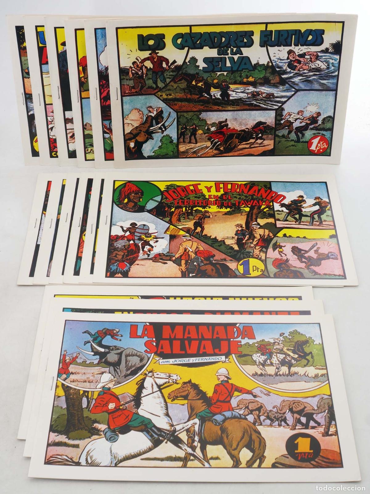 Tebeos: JORGE Y FERNANDO FACSIMIL LA SELVA 1 A 15. COMPLETA NUMS 28 a 42. Comic MAM, Circa 1990