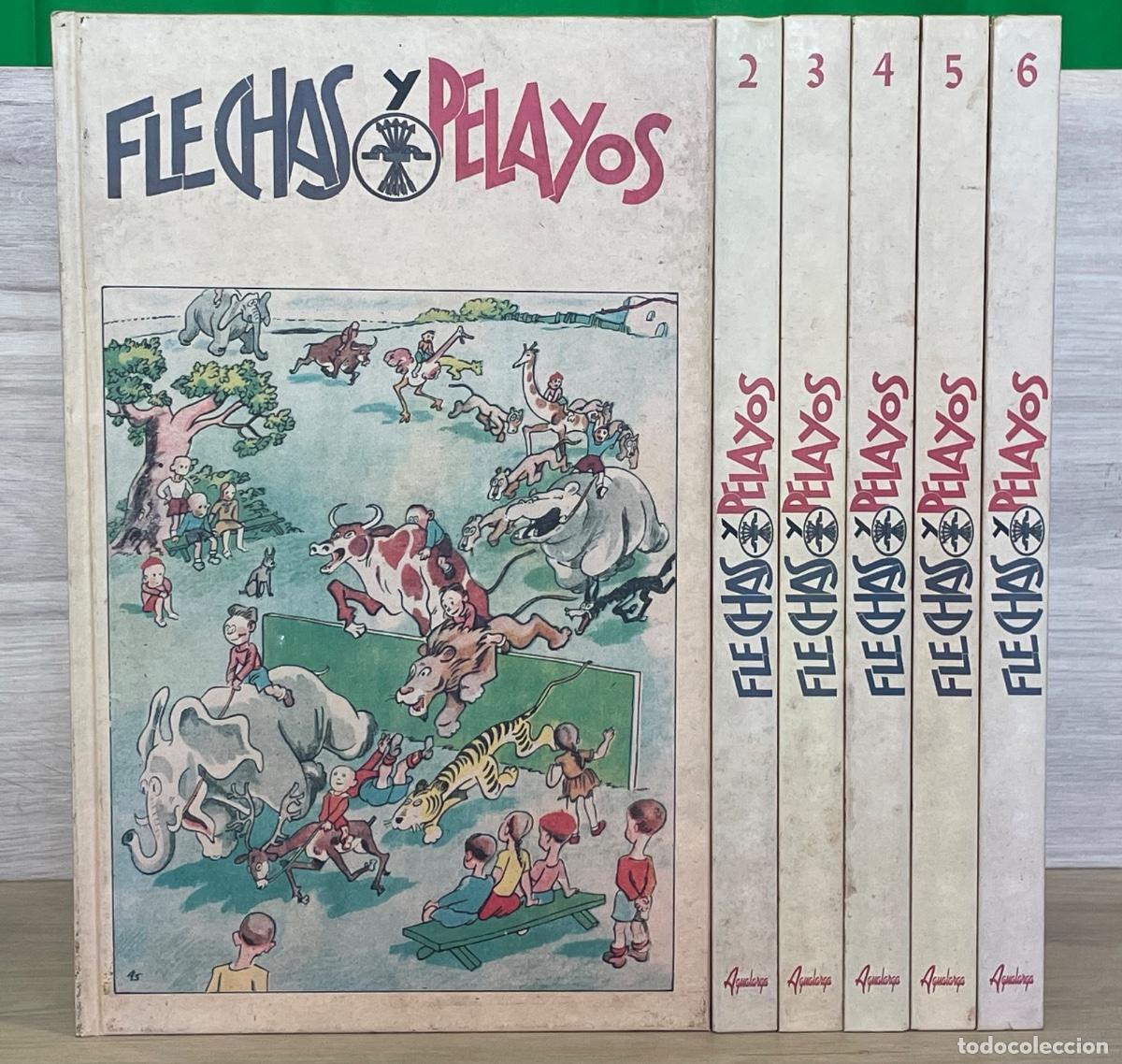 Tebeos: FLECHAS Y PELAYOS COLECCI&Oacute;N COMPLETA 6 TOMOS EDICION FACSIMIL - AGUALARGA