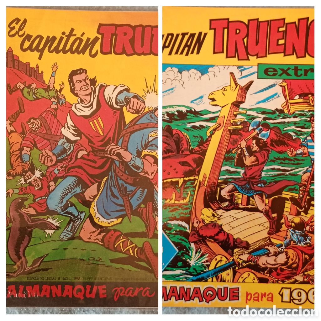 Tebeos: EL CAPIT&Aacute;N TRUENO 2 ALMANAQUES 1959-1961
