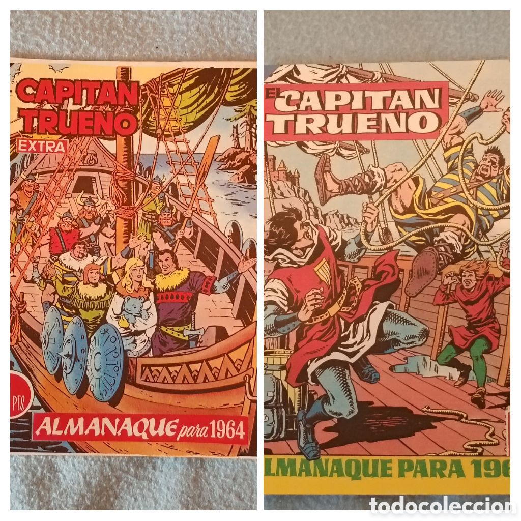 Tebeos: EL CAPIT&Aacute;N TRUENO 2 ALMANAQUES 1964-1965