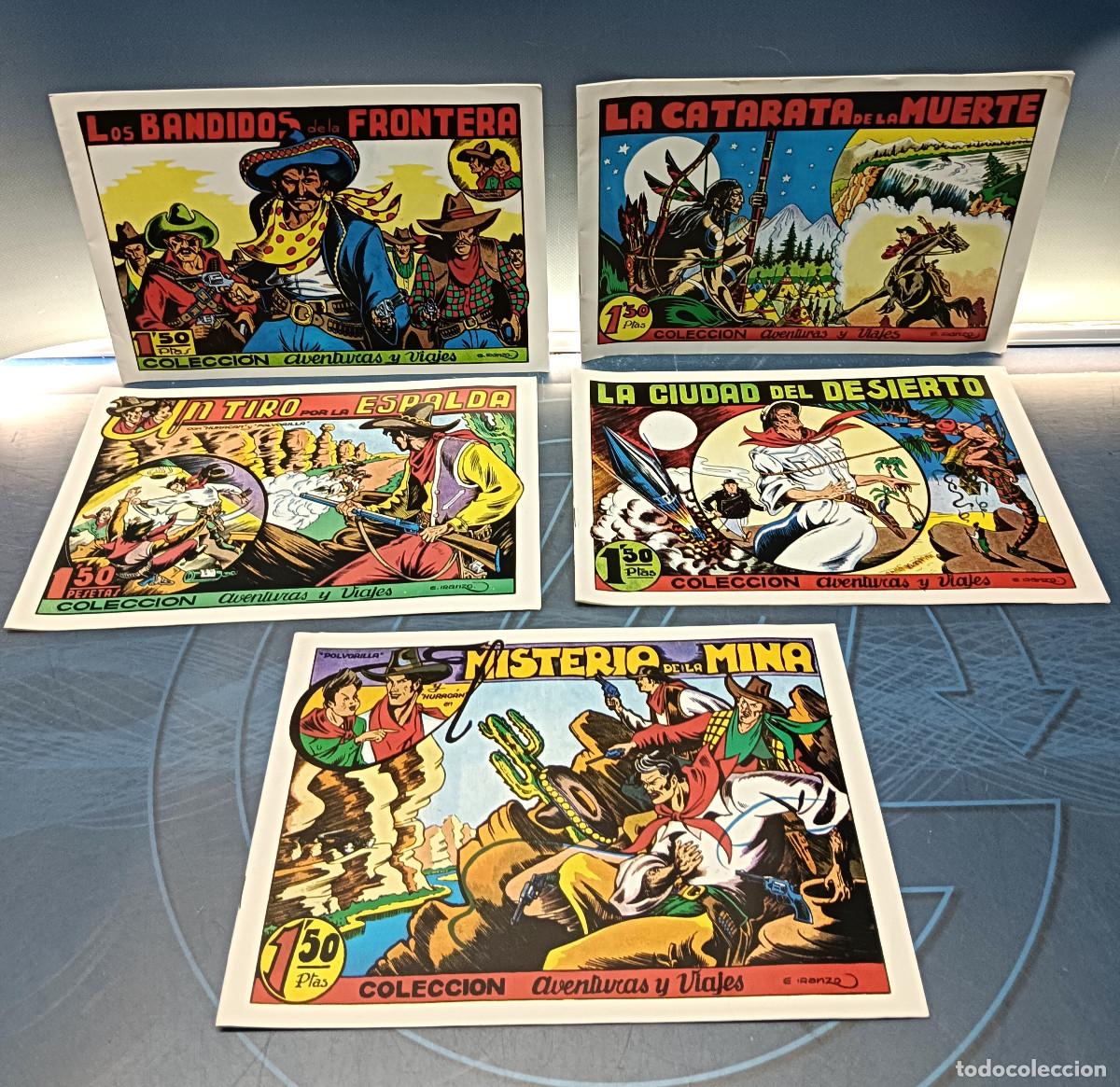 Tebeos: Colecci&oacute;n Aventuras y Viajes. Reedici&oacute;n. 5 n&uacute;meros. A&ntilde;os 80.