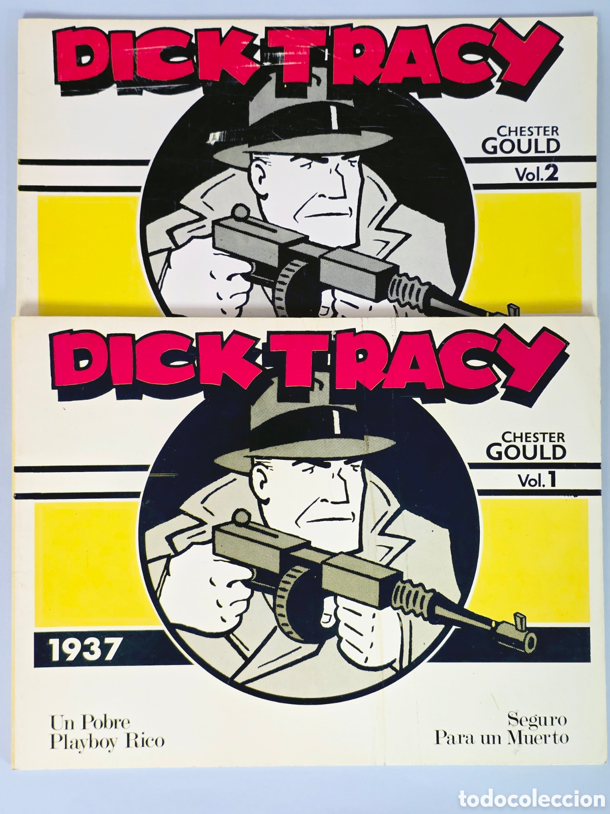 Tebeos: C&Oacute;MICS DICK TRACY 1937 COLECCI&Oacute;N COMPLETA VOL.1 VOL.2 FACSIMIL MUY BUEN ESTADO
