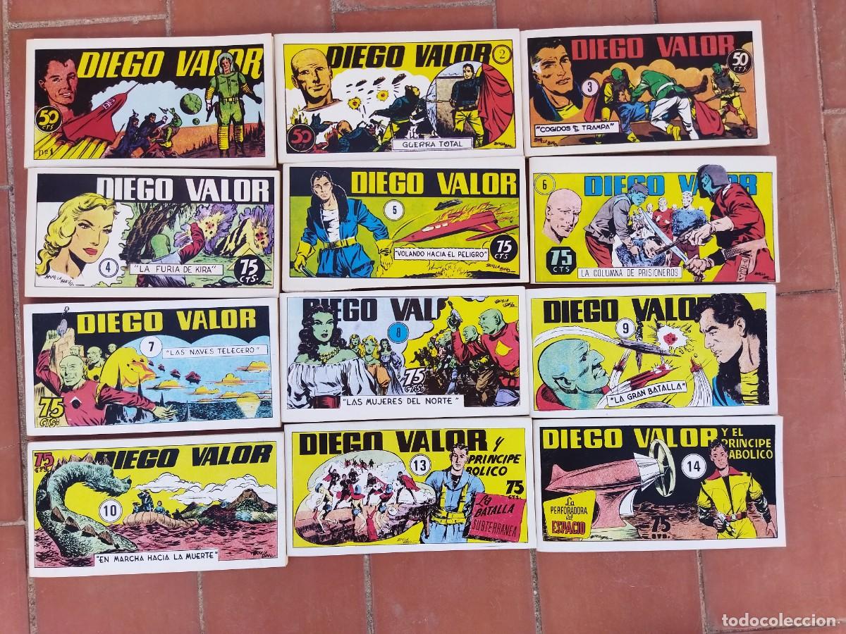 Tebeos: lote de 12 comics DIEGO VALOR facsimil n&ordm; del 1 al 10 13-14 cada uno con 6 historietas