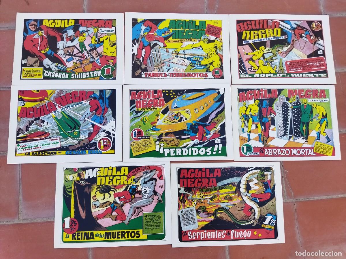Tebeos: comics 8 AGUILA NEGRA EL JUSTICIERO completa facsimil SIN USAR