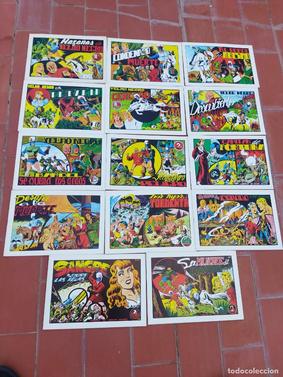 Tebeos: lote de 14 comics YELMO NEGRO facsimil completa