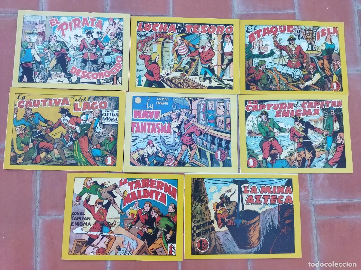 Tebeos: lote de 8 comics CAPITAN ENIGMA facsimil completa - Foto 1