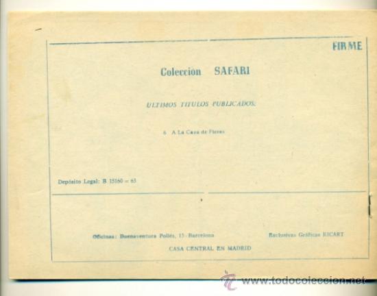 Tebeos: SAFARI N&ordm;  6 ORIGINAL DE RICART - Foto 2