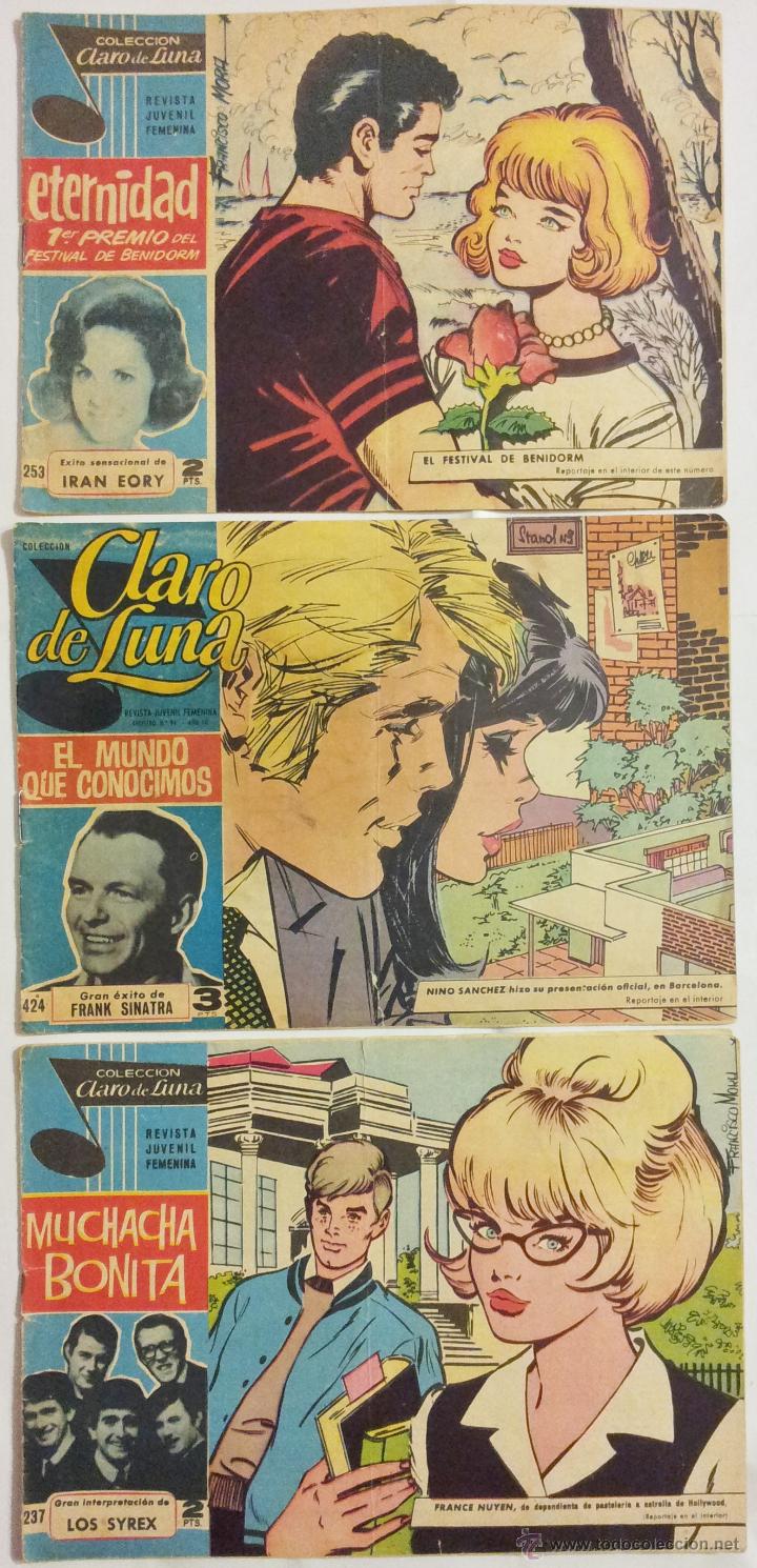 Giornalini: COLECCI&Oacute;N CLARO DE LUNA 3 N&ordm;s. 237, 253, 424, SINATRA, LOS SIREX E IRAN EORY.