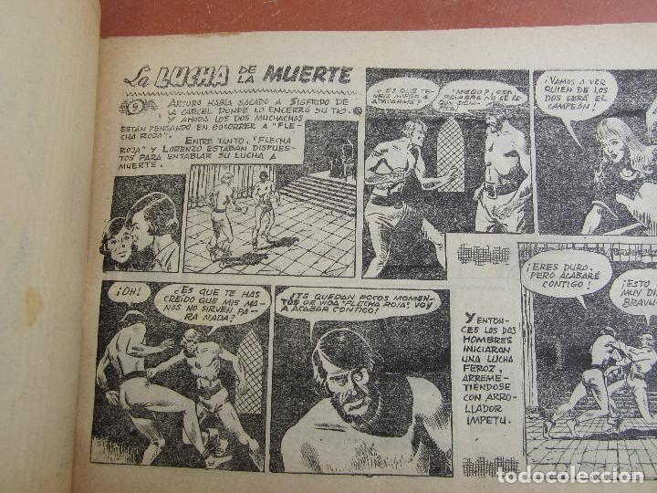 Tebeos: flecha y arturo , numero 9 , la lucha de la muerte , , badia , original de 2 pesetas , ricart 1956 - Foto 2 - 120056435