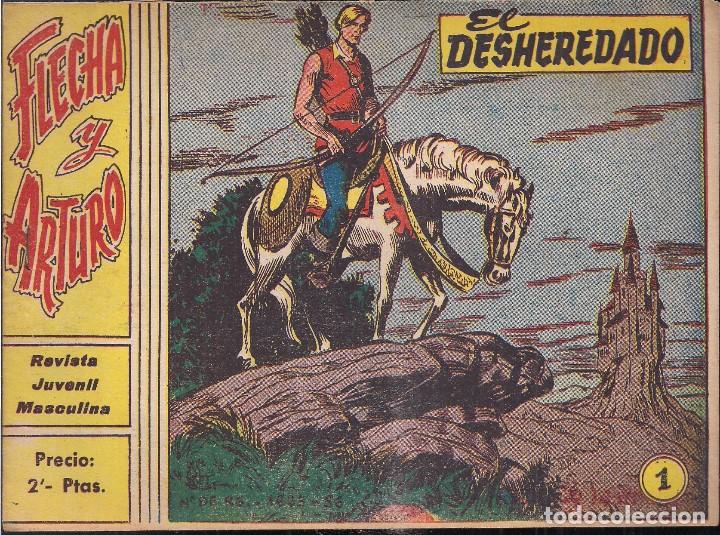 Tebeos: FLECHA Y ARTURO N&ordm; 1: EL DESHEREDADO. 2pts. - Foto 1