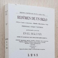 Tebeos: RESUMEN DE UN SIGLO. PERSONAS, COSAS Y SUCESOS QUE HAN PASADO EN EL SIGLO XIX - GARCÍA BLANCO, A. M.. Lote 327595208