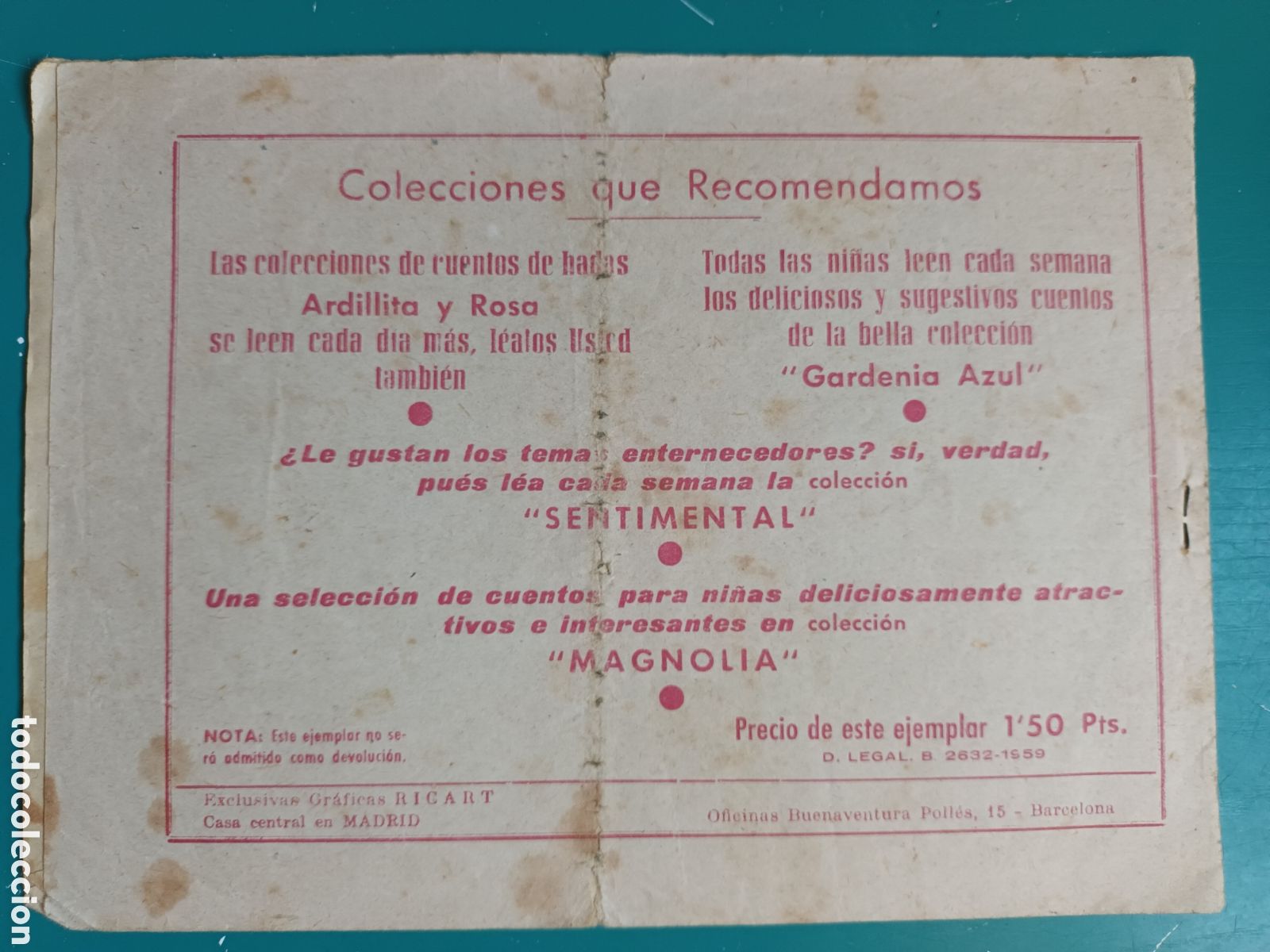 Tebeos: Colecci&oacute;n Sentimental N&deg; 1 LA EXCURSION DE FIN DE CURSO 1959 - Foto 5