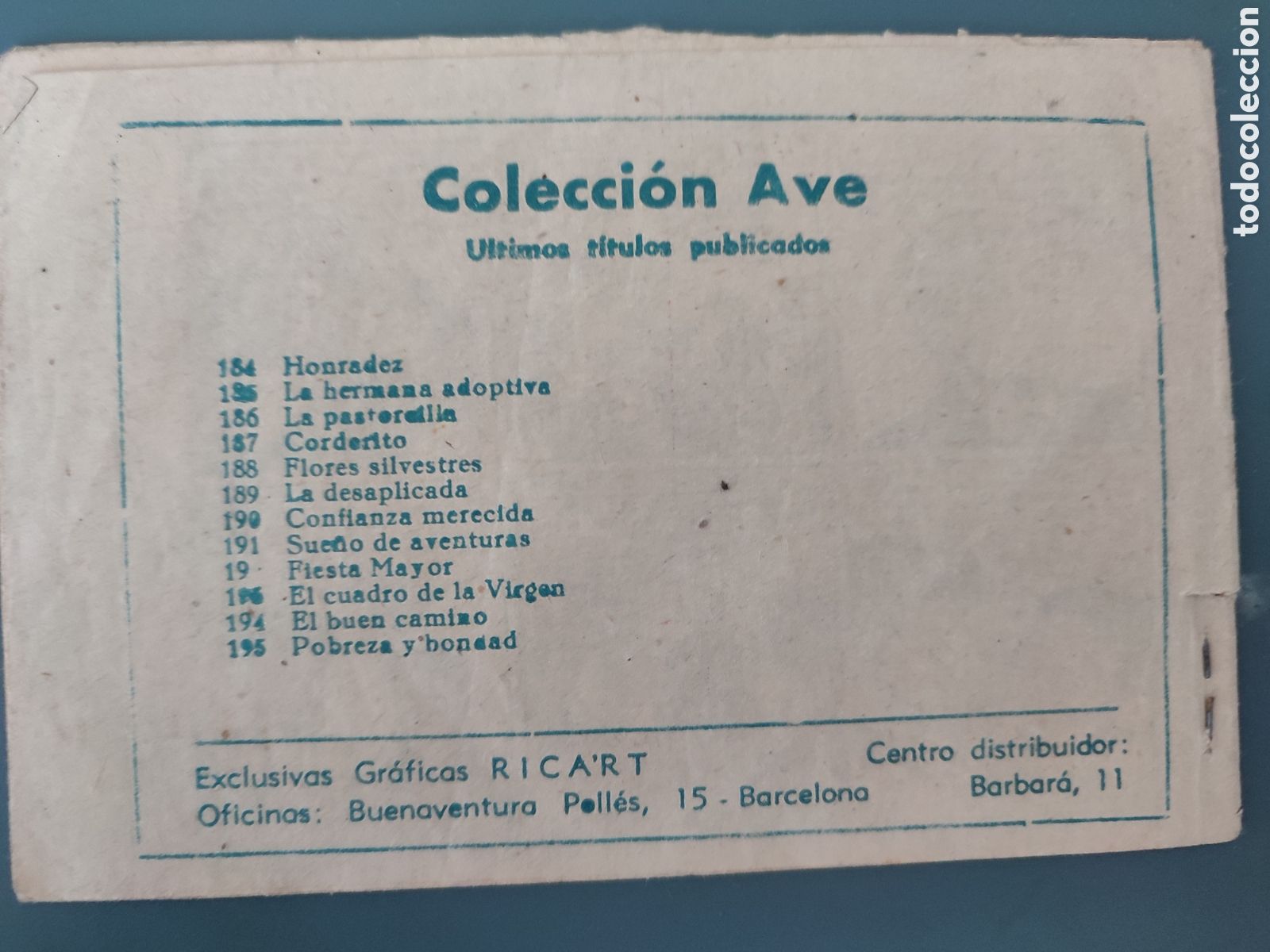 Tebeos: Colecci&oacute;n ave Numero 195 - Foto 2