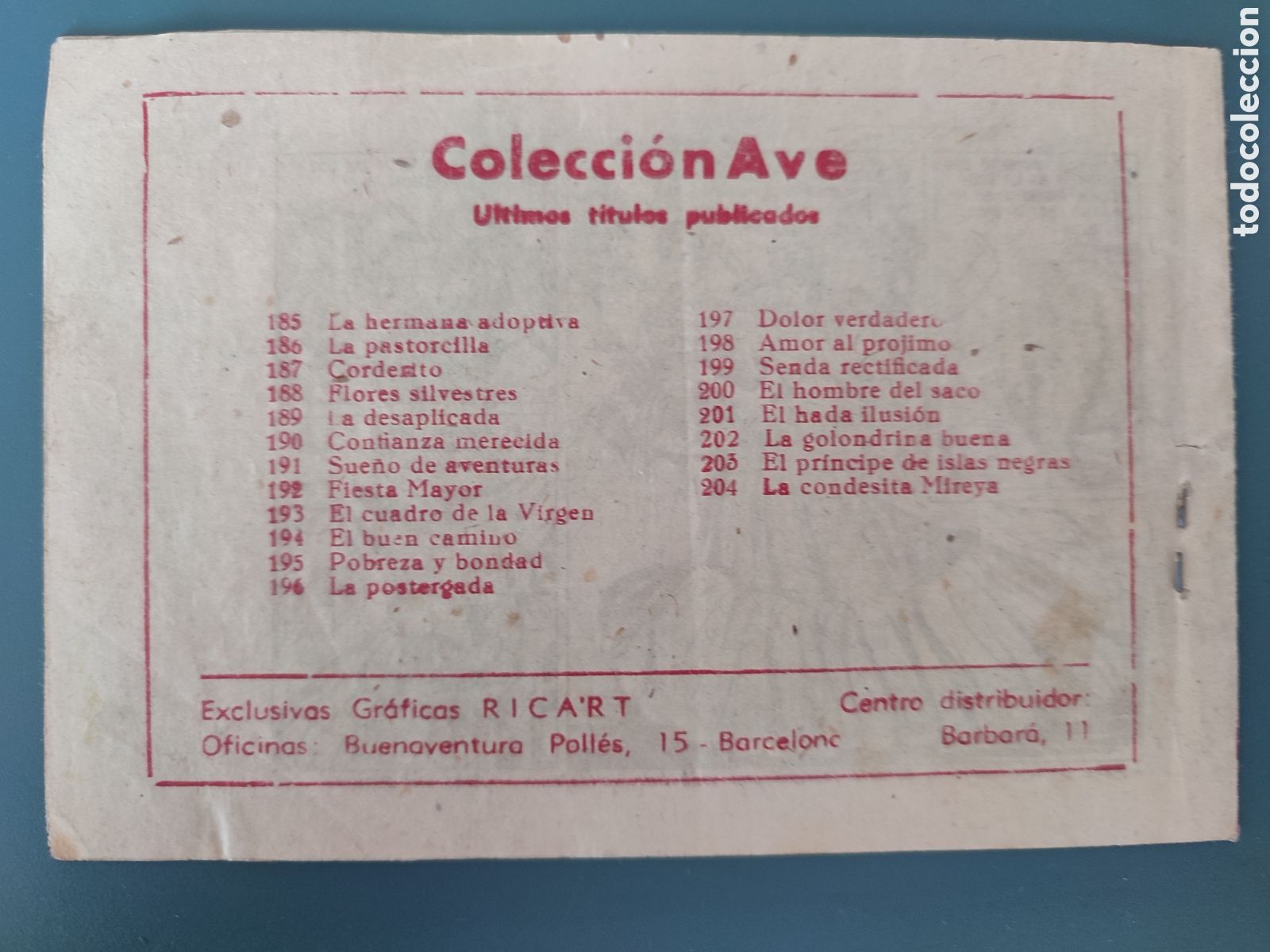 Tebeos: Colecci&oacute;n Ave Numero 204 - Foto 2
