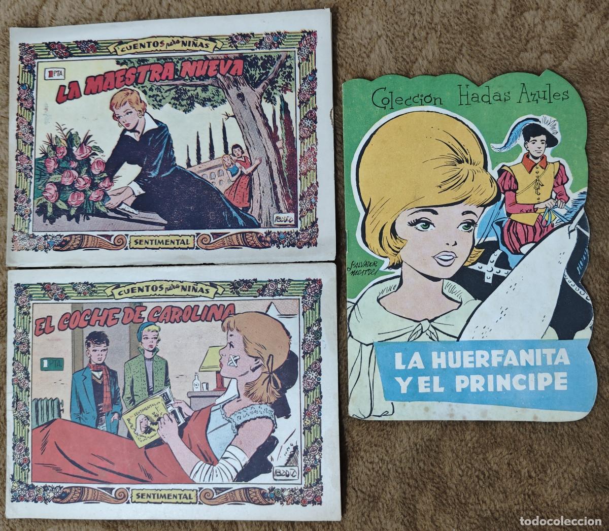 Tebeos: SENTIMENTAL n&ordm; 27 y 32 (Ricart 1955) + COLECCION HADAS AZULES n&ordm; 9 (Redecilla 1963)