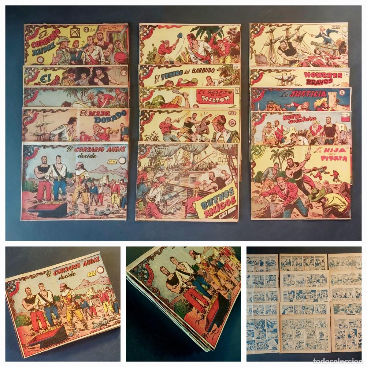 Tebeos: El Corsario Audaz Colecci&oacute;n Completa ( 15 Ejemplares ) 1955 Ricart