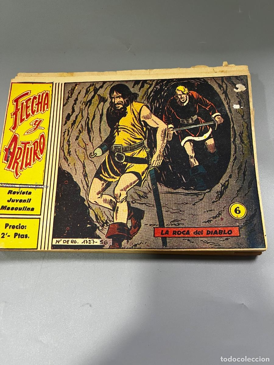 Tebeos: FLECHA Y ARTURO. REVISTA JUVENIL MASCULINA. LA ROCA DEL DIABLO.