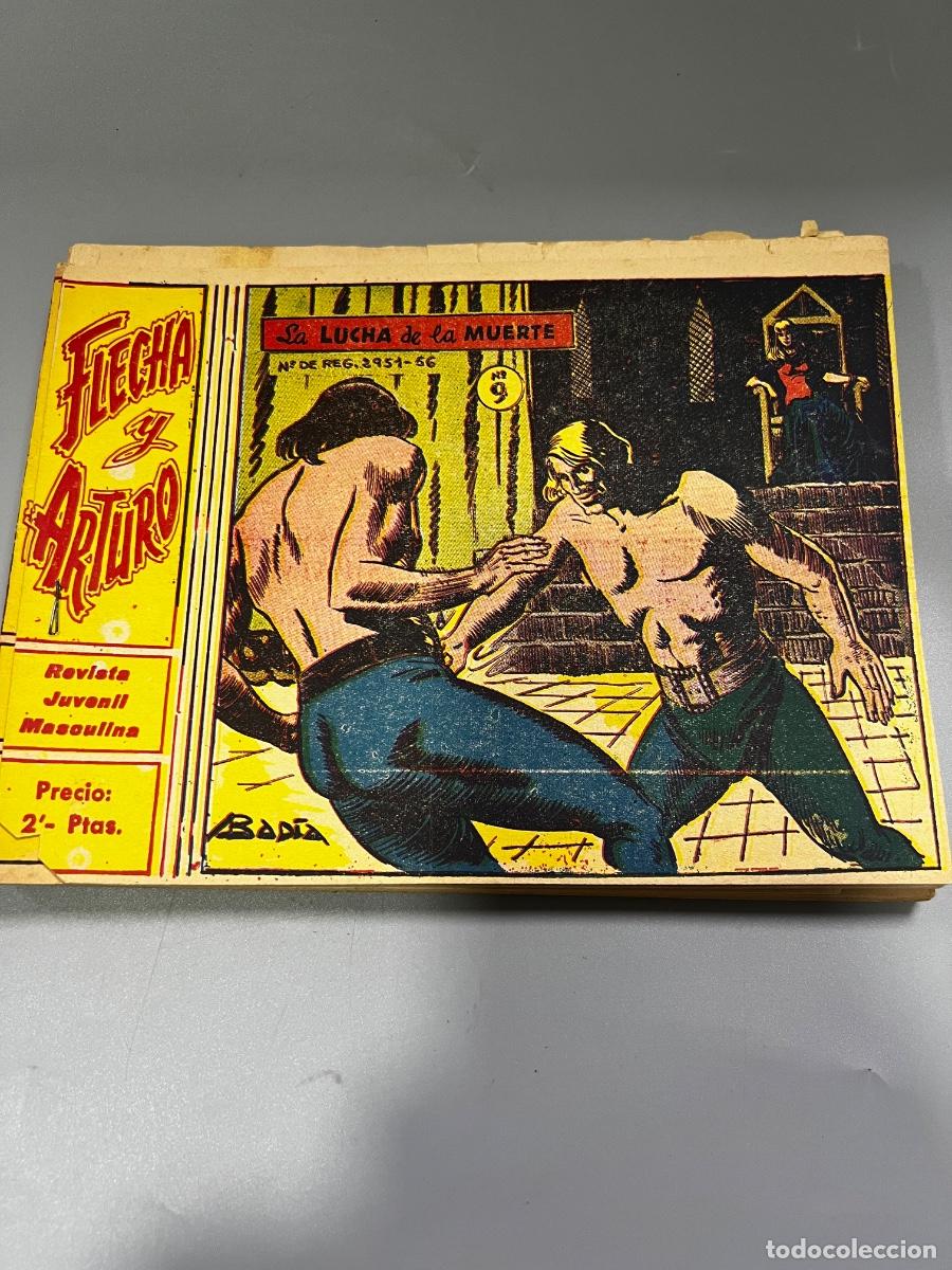 Tebeos: FLECHA Y ARTURO. REVISTA JUVENIL MASCULINA. LA LUCHA DE LA MUERTE.