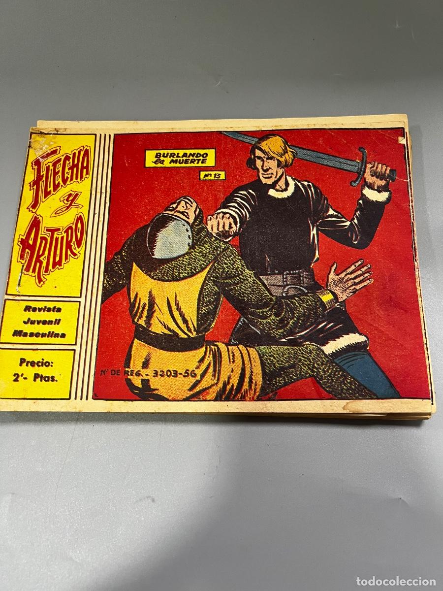 Tebeos: FLECHA Y ARTURO. REVISTA JUVENIL MASCULINA. BURLANDO LA MUERTE.
