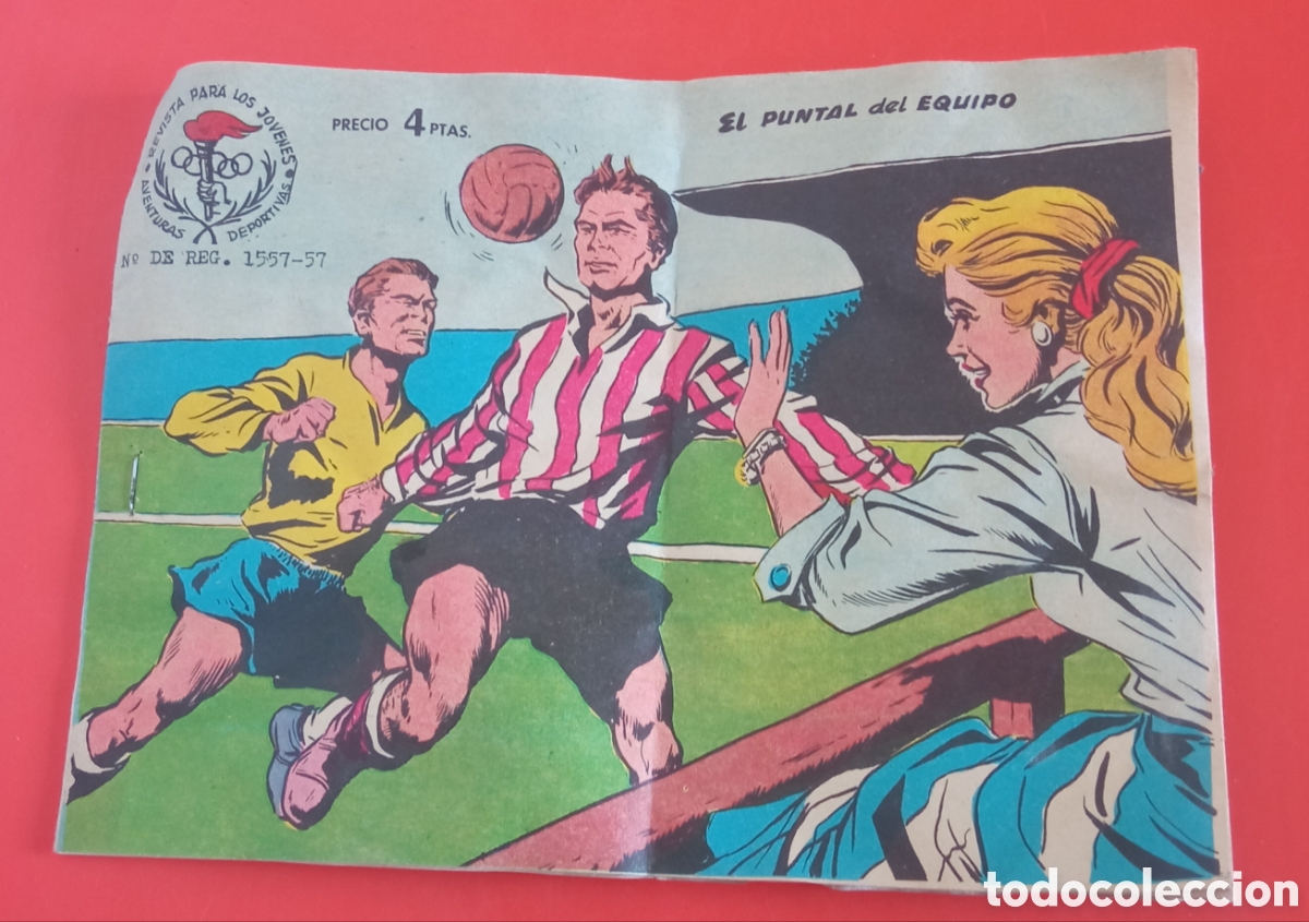 Tebeos: AVENTURAS DEPORTIVAS &rdquo;EL PUNTAL DEL EQUIPO&rdquo; 4 PTAS GRAFICAS RICART 60'S.SIN USO.