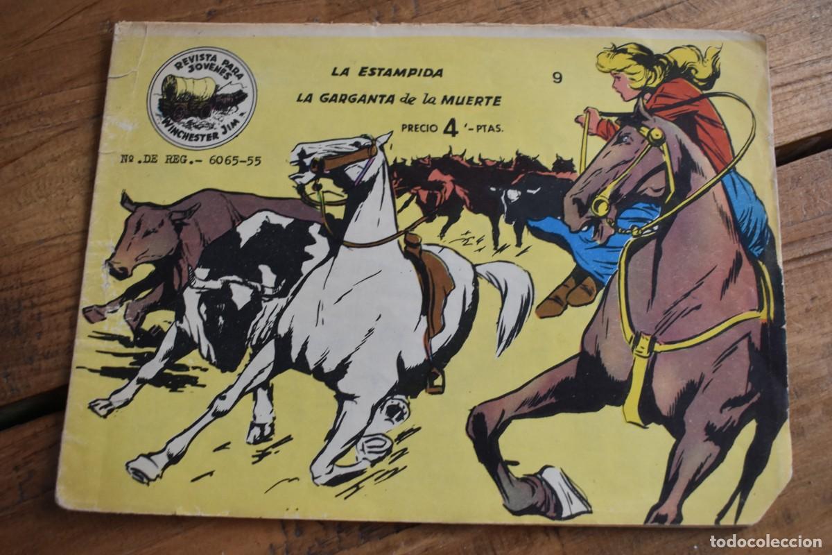 Tebeos: WINCHESTER JIM 9 (DOBLE 17-18) LA ESTAMPIDA/LA GARGANTA DE LA MUERTE. RICART 1963