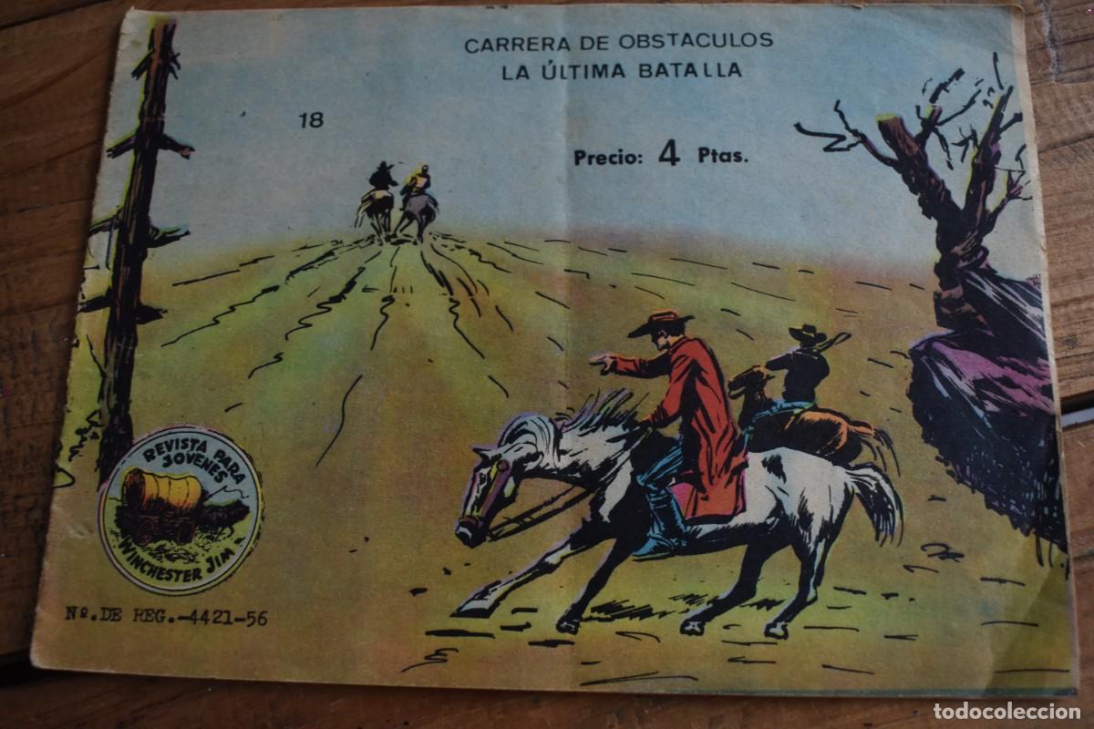 Tebeos: WINCHESTER JIM 18(DOBLE). CARRERA DE OBSTACULOS/LA &Uacute;LTIMA BATALLA. RICART 1956