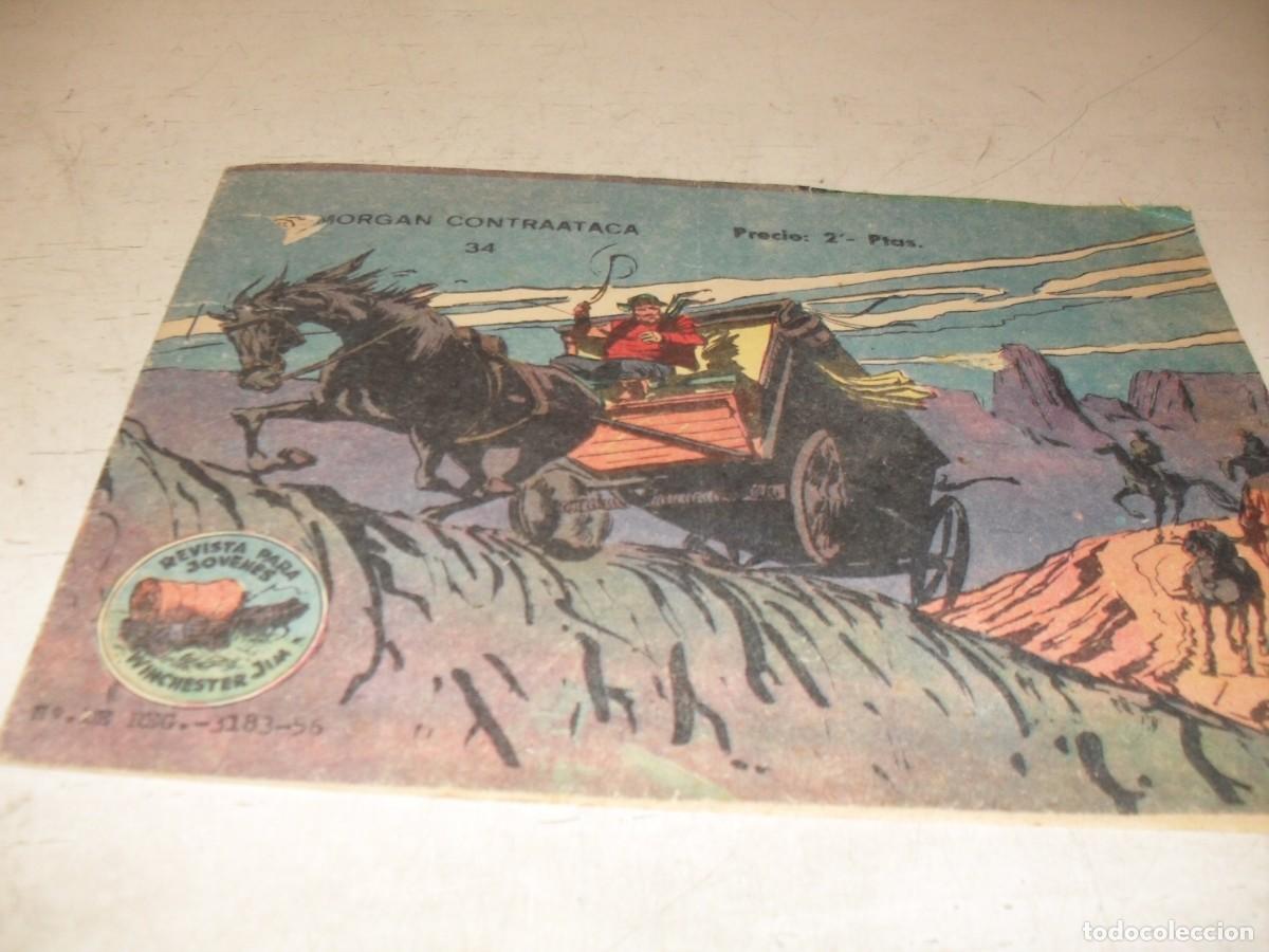 Tebeos: (ORIGINAL)WINCHESTER JIM N&ordm; 34,ULTIMOS N&ordm;,MORGAN CONTRAATACA,DE 36.RICART,A&Ntilde;O 1963