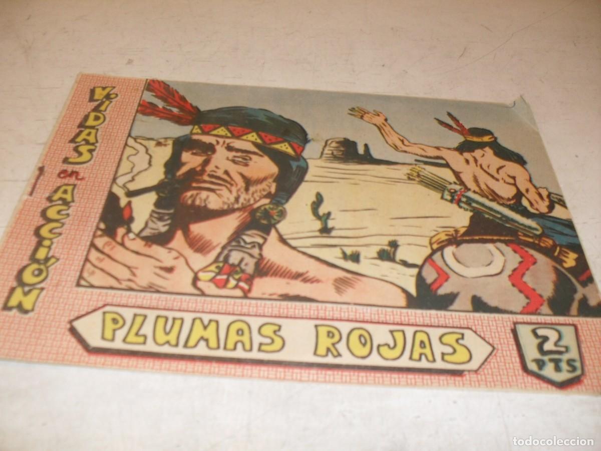 Tebeos: (ORIGINAL)VIDAS EN ACCION N&ordm; 1,EL PRIMERO,DE 25,PLUMAS ROJAS.EDITA BERNABEU,A&Ntilde;O 1964