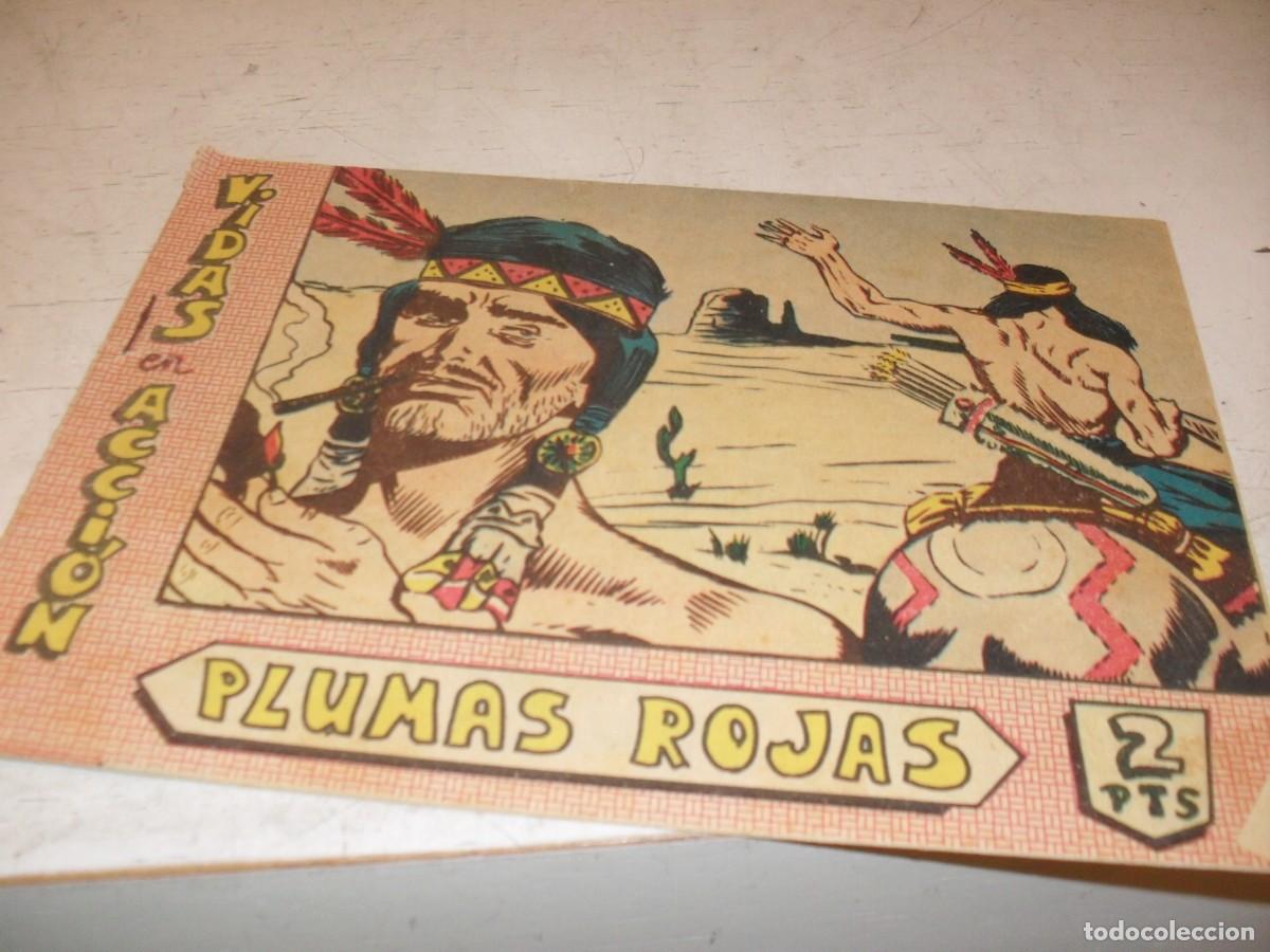 Tebeos: (ORIGINAL)VIDAS EN ACCION N&ordm; 1,EL PRIMERO,DE 25,PLUMAS ROJAS.EDITA BERNABEU,A&Ntilde;O 1964
