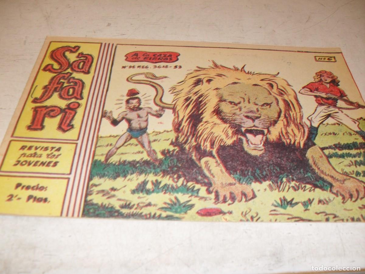 Tebeos: (ORIGINAL),SAFARI N&ordm; 6,A LA CAZA DE LAS FIERAS,DE 16.EDITA RICART,A&Ntilde;O 1965