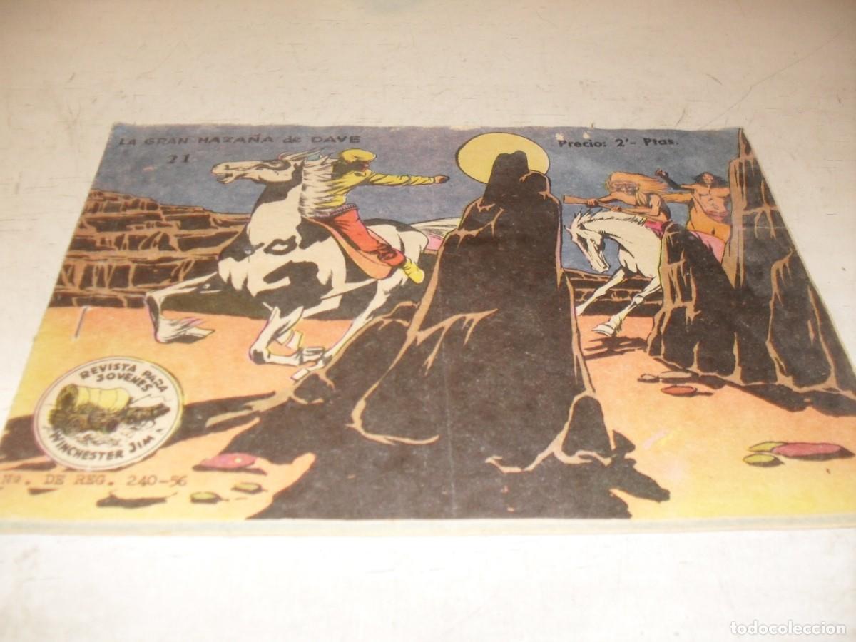 Tebeos: (ORIGINAL),WINCHESTER JIM N&ordm; 21,LA GRAN HAZA&Ntilde;A DE DAVE,DE 36.RICART,A&Ntilde;O 1963