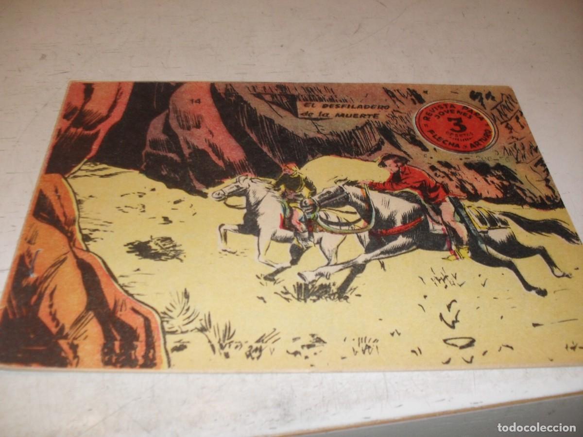 Tebeos: (ORIGINAL),FLECHA Y ARTURO N&ordm; 14,EL DESFILADERO DE LA MUERTE,DE 30.RICART,A&Ntilde;O 1966