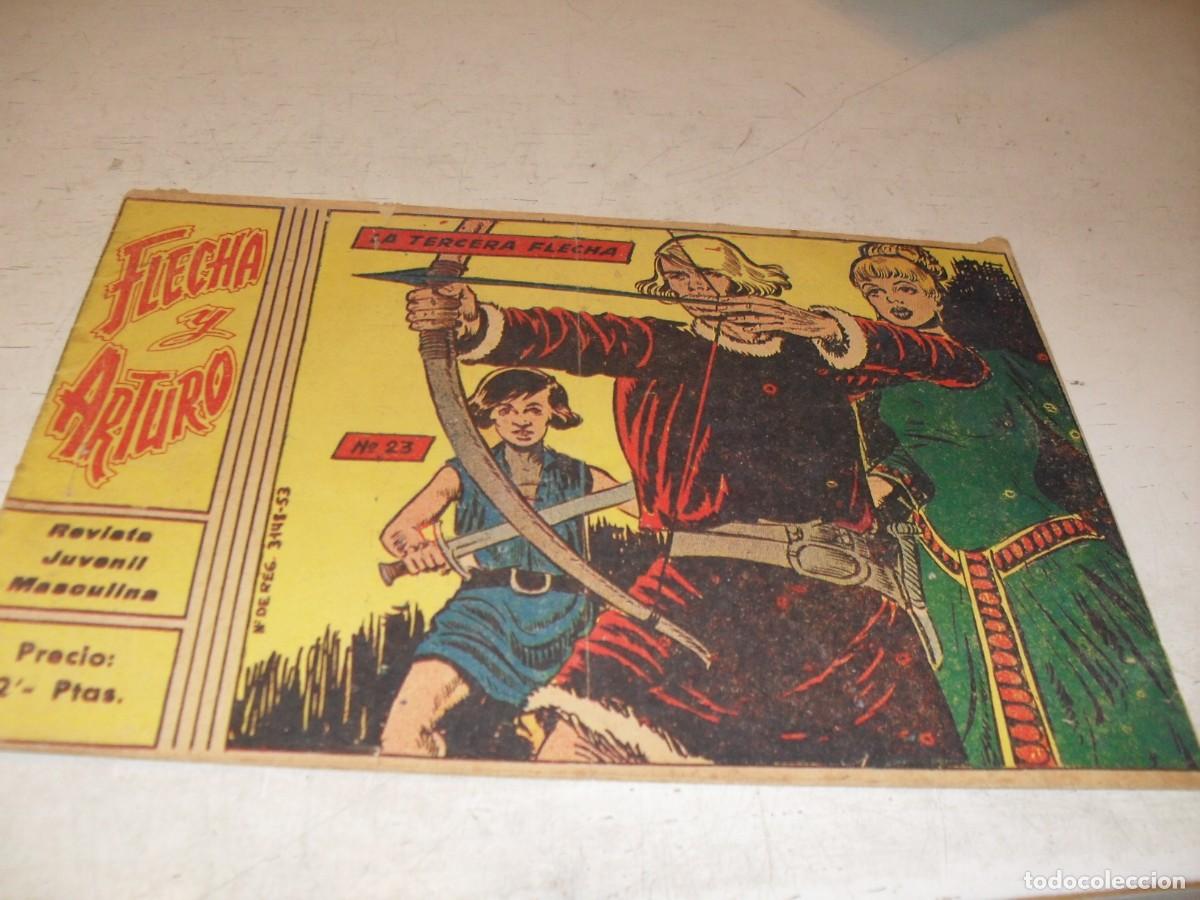 Tebeos: (ORIGINAL),FLECHA Y ARTURO N&ordm; 23,LA TERCERA FLECHA,DE 30.RICART,A&Ntilde;O 1965