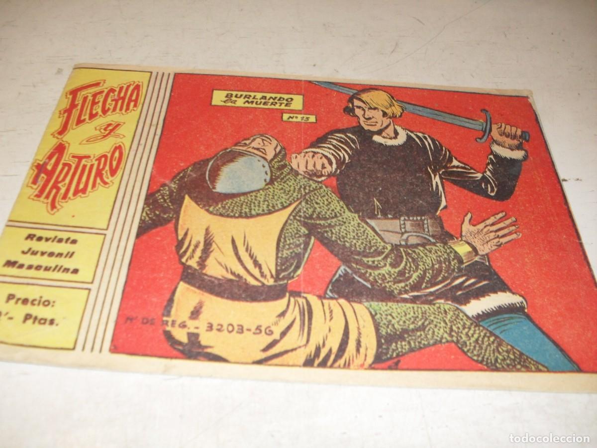 Tebeos: (ORIGINAL),FLECHA Y ARTURO N&ordm; 13,BURLANDO LA MUERTE,DE 30.RICART,A&Ntilde;O 1965