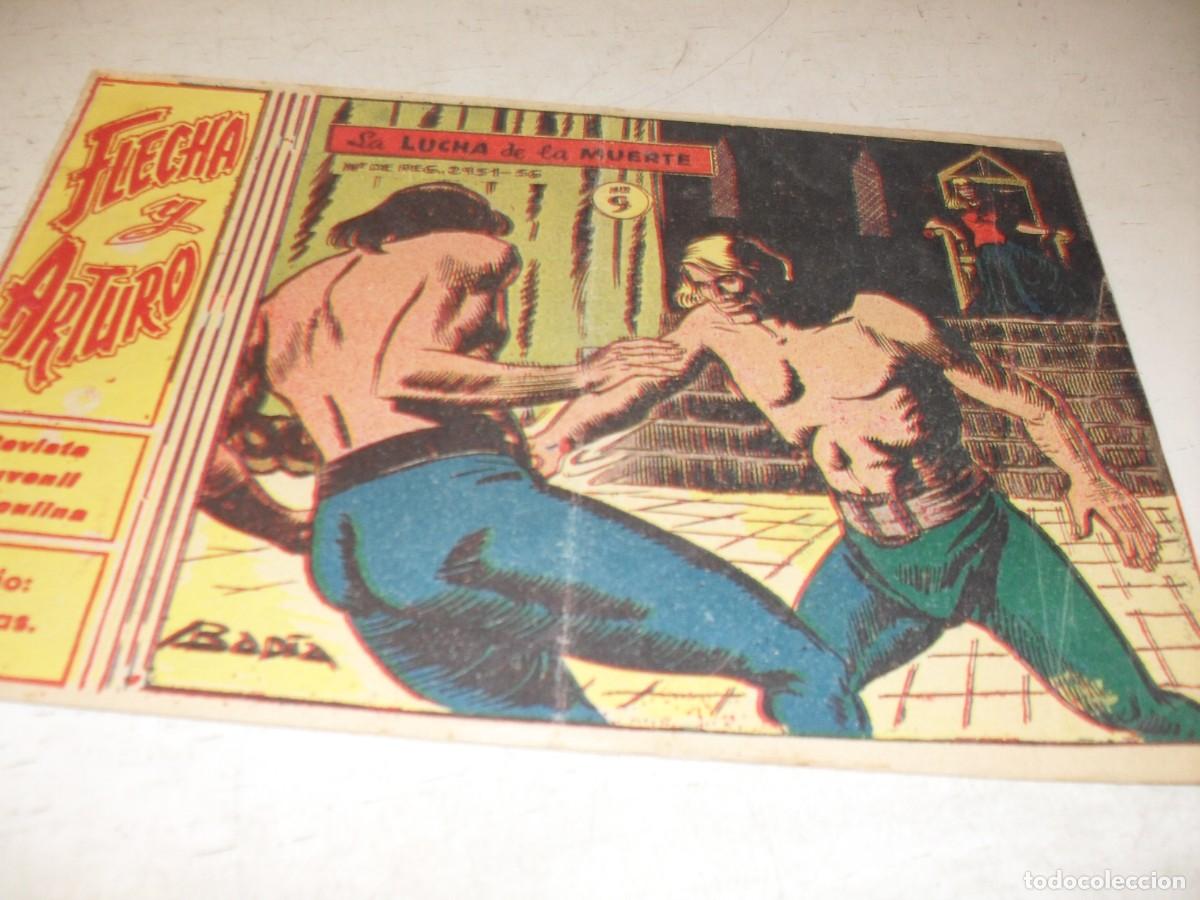 Tebeos: (ORIGINAL),FLECHA Y ARTURO N&ordm; 9,LA LUCHA DE LA MUERTE,DE 30.RICART,A&Ntilde;O 1965