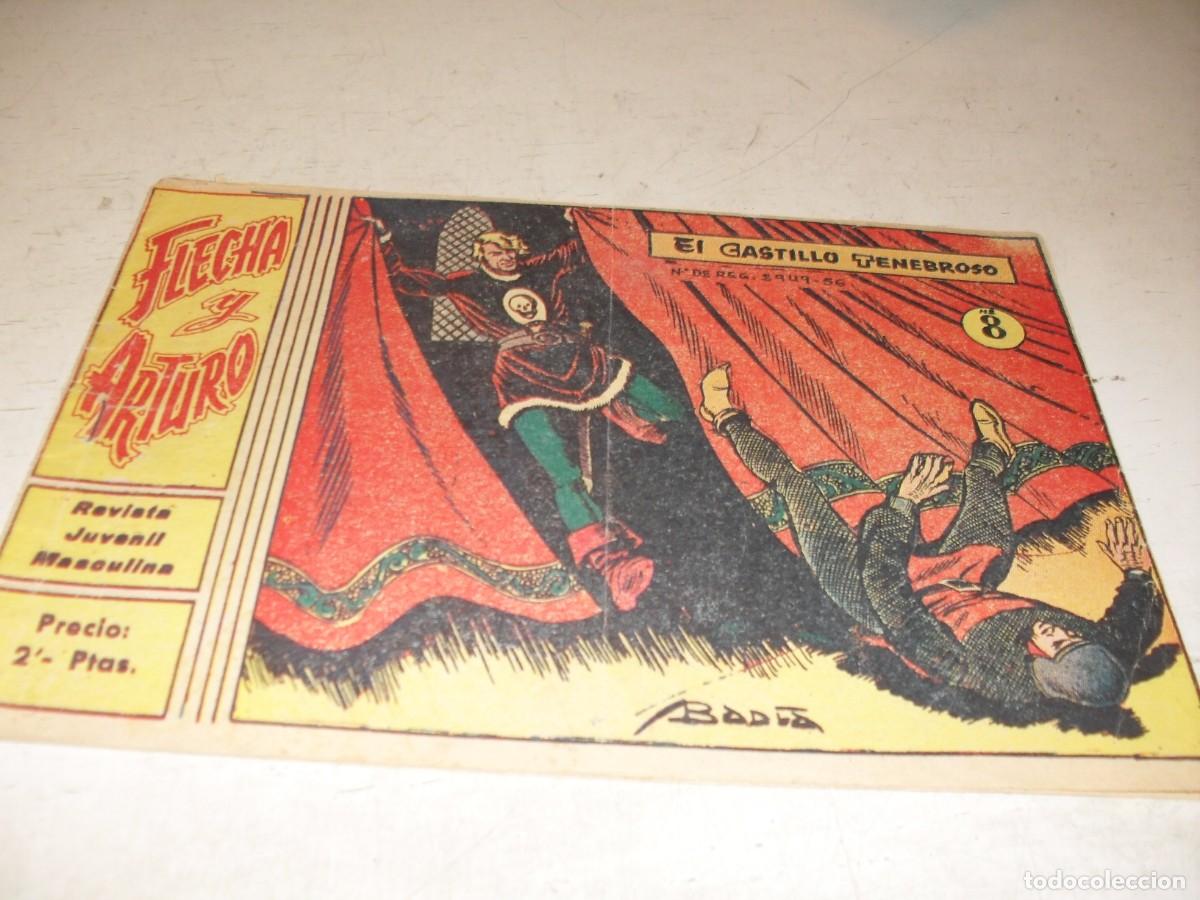 Tebeos: (ORIGINAL),FLECHA Y ARTURO N&ordm; 8,EL CASTILLO TENEBROSO,DE 30.RICART,A&Ntilde;O 1965