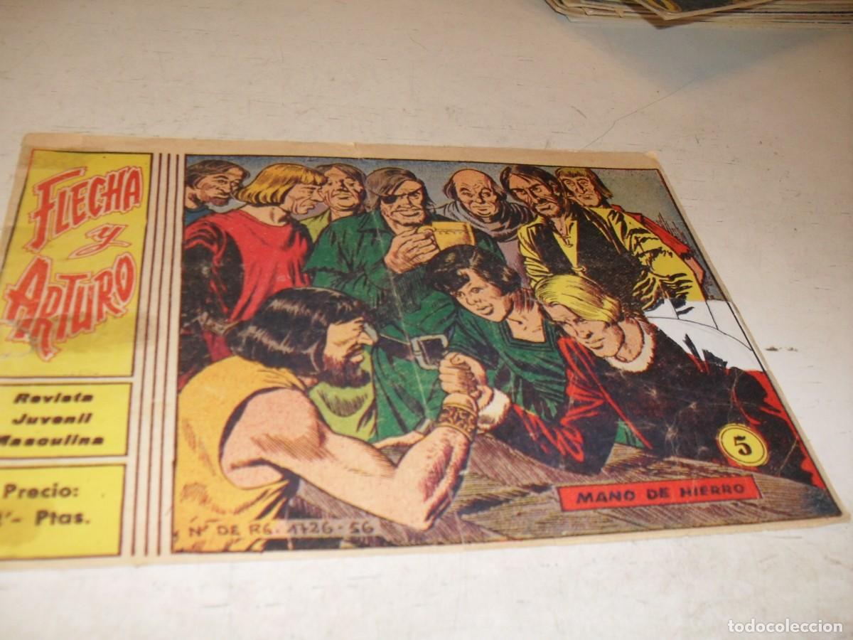 Tebeos: (ORIGINAL),FLECHA Y ARTURO N&ordm; 5,MANO DE HIERRO,DE 30.RICART,A&Ntilde;O 1965